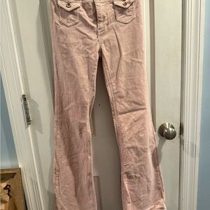 Anthropologie Pilcro high rise bootcut Pink corduroy Pants size 25